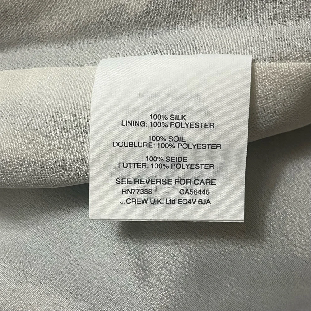 J CREW 100% Silk Hi Low Maxi Dress Tropical Floral Green White Bow Size 20 - Picture 14 of 15